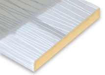 White + Silver Lines Post-Formed Laminated MDF Sheet