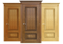 Solid Ash Wood Door with Frame 2-Panel Design