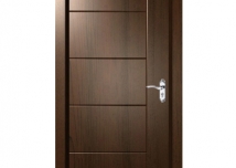 Mahogany Veneer Door Router Design with Red Meranti Wood Frame