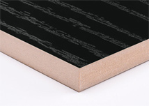 Black Melamine MDF with Ash Wood Grains