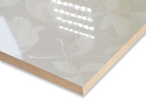 White Flower Laminated #WF PVC High Glossy AGT MDF Panel